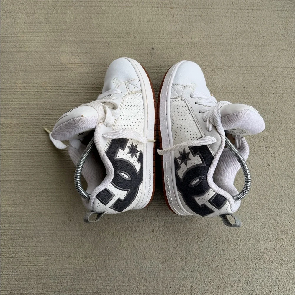 DC Court Graffik SE Skate Shoes 300927 White Gray Chunky Grunge Men’s Size 7 - Picture 8 of 12